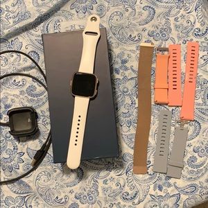 Rose gold Fitbit Versa